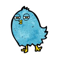 funny cartoon bird N121