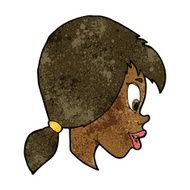 cartoon pretty female face N57