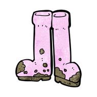 Cartoon Muddy Boots N6