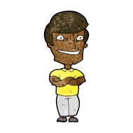 cartoon grinning man N55