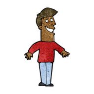 cartoon grinning man N56