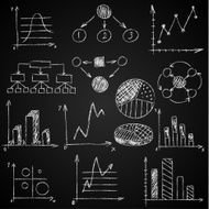 Hand-drawn diagrams on blackboard background N2