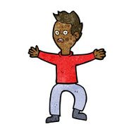 Cartoon Man Panicking N43