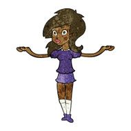cartoon confused pretty girl N6