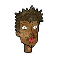 cartoon man sticking out tongue N18