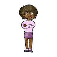cartoon woman wit crossed arms N7