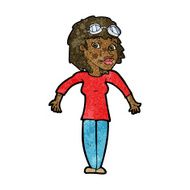 cartoon woman wearing goggles N7