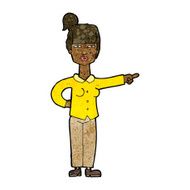 cartoon woman pointing N132