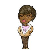cartoon cool relaxed woman N7
