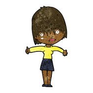 cartoon curious woman N40