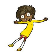 cartoon crazy excited girl N7