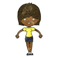 cartoon happy woman N166