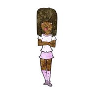 cartoon girl with crossed arms N7