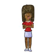 Cartoon Woman Standing N19
