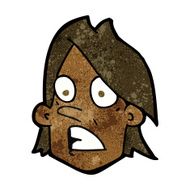 cartoon frightened face N7