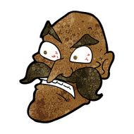cartoon angry old man N98