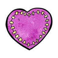 cartoon stitched heart N6