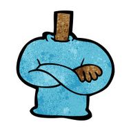 cartoon folded arms body N7