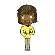 cartoon happy woman N167