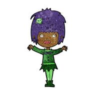 cartoon happy vampire girl N22