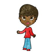 cartoon woman shrugging shoulders N295