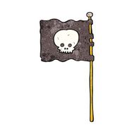 cartoon waving pirate flag N3