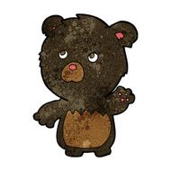 cartoon black teddy bear N3