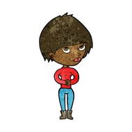cartoon woman considering N6