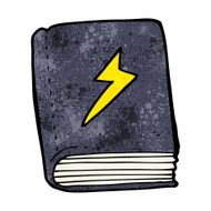 cartoon magic spell book N26