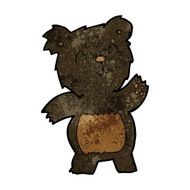 cartoon black bear N29