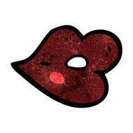 cartoon glossy lips N3