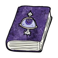 cartoon magic spell book N28