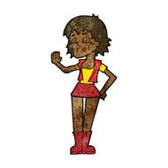 cartoon cool girl N19