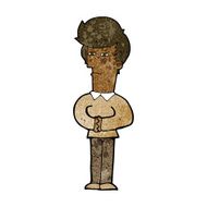 cartoon man narrowing his eyes N6