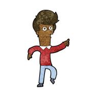Cartoon Man Pointing N136