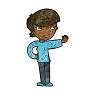 Cartoon Woman Waving N201