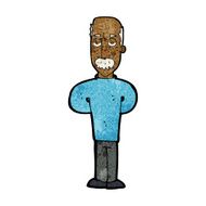 cartoon annoyed balding man N7