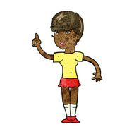 cartoon woman with idea N169