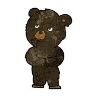 cartoon black bear cub N32