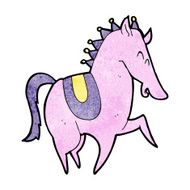 cartoon prancing horse N8
