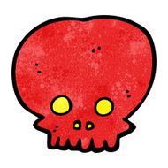 cartoon spooky skull symbol N15