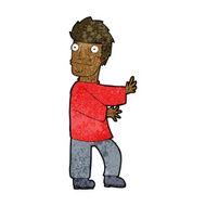 cartoon nervous man N97