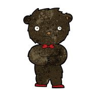 cartoon little black bear N6