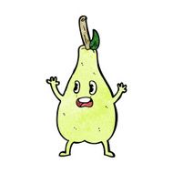 cartoon frightened pear N7