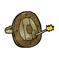 cartoon shield with arrow N6