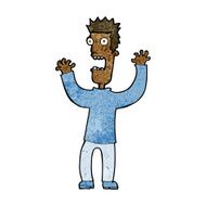 cartoon terrified man N169