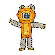 cartoon deep sea diver N19