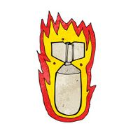 cartoon flaming bomb N12