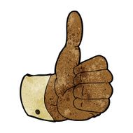 cartoon thumbs up symbol N6