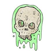 cartoon slimy skull N6